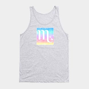 Scorpio Horoscope Zodiac Unicorn Sparkle Square Monogram Tank Top